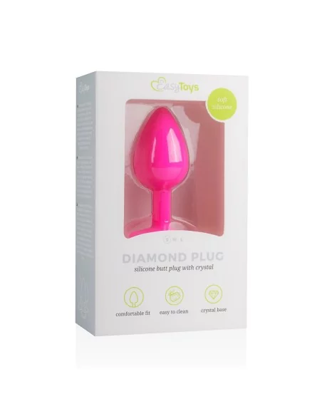 Plug Bijou Diamond Rose 6 x 2.7cm Plug Bijou Diamond Rose 6 x 2.7cm