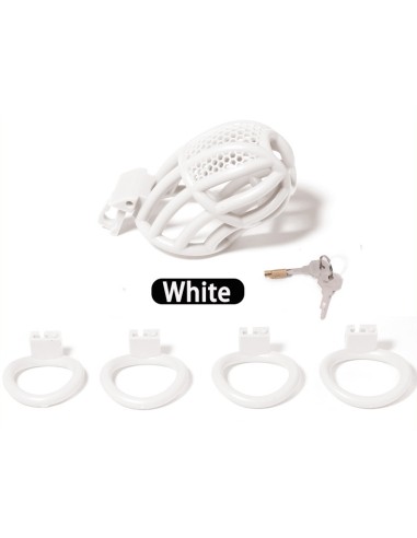 Cage de chasteté Netia 7.5 x 3.1cm Blanc
