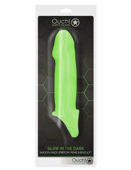 Gaine de pénis phosphorescente Smooth Strong Glow 12 x 4.5cm