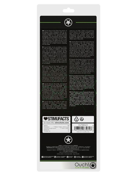 Gaine de pénis phosphorescente Smooth Strong Glow 12 x 4.5cm