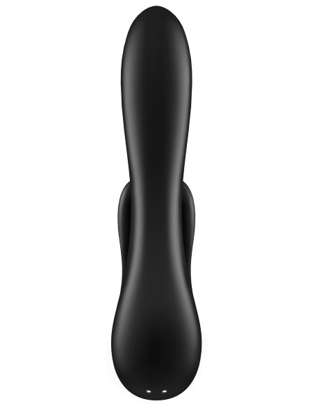 Vibro Rabbit connecté Double Flex Satisfyer 20cm Noir