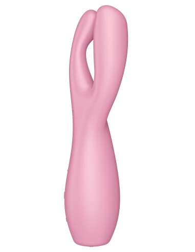 Stimulateur de clitoris Threesome 3 Satisfyer 14cm Rose