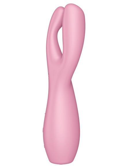 Stimulateur de clitoris Threesome 3 Satisfyer 14cm Rose