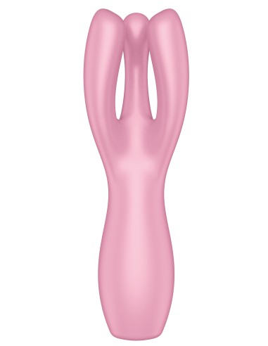 Stimulateur de clitoris Threesome 3 Satisfyer 14cm Rose