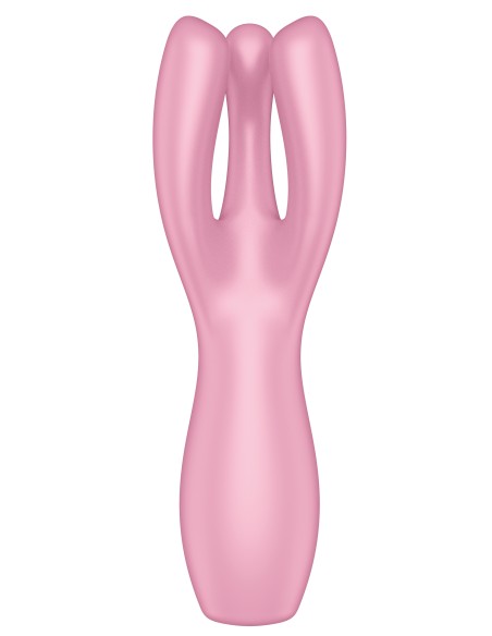 Stimulateur de clitoris Threesome 3 Satisfyer 14cm Rose