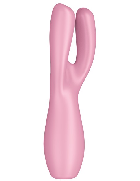 Stimulateur de clitoris Threesome 3 Satisfyer 14cm Rose