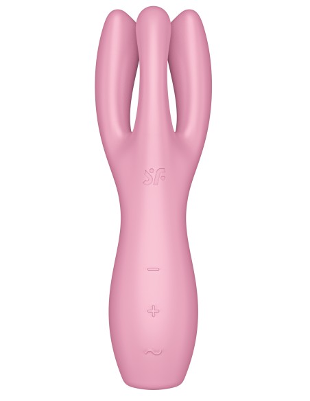 Stimulateur de clitoris Threesome 3 Satisfyer 14cm Rose