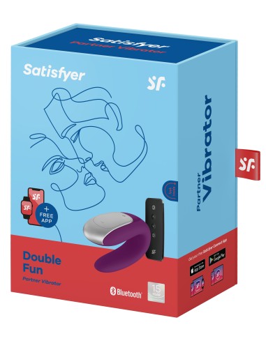 Double stimulateur connecté Double Fun Satisfyer Violet