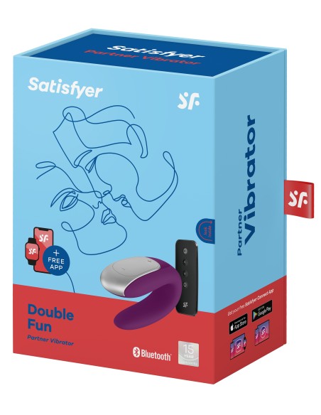 Double stimulateur connecté Double Fun Satisfyer Violet