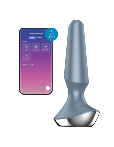 Plug anal vibrant connecté Ilicious 2 Satisfyer 10 x 3cm Gris