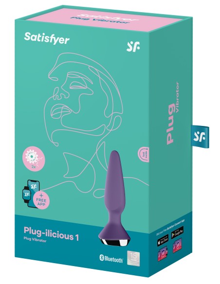 Plug Anal Vibrant connecté Ilicious 1 Satisfyer 10 x 3cm Violet