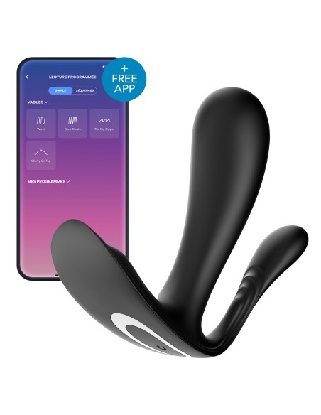 Stimulateur connecté Top Secret+ Satisfyer 9 x 3cm Noir Stimulateur connecté Top Secret+ Satisfyer 9 x 3cm Noir