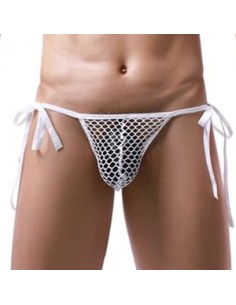 Slip Filet à Cordons Net Loop Blanc