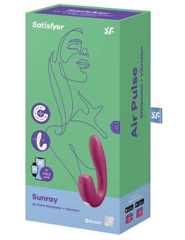 Stimulateur de clitoris connecté Sunray Satisfyer Framboise