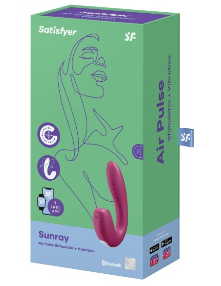 Stimulateur de clitoris connecté Sunray Satisfyer Framboise