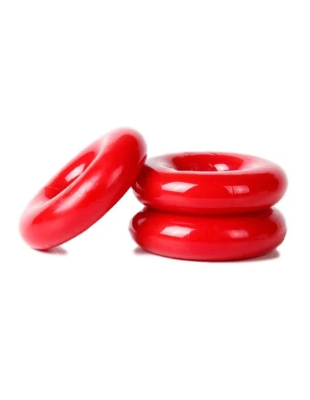 Lot de 3 cockrings Chubby Rouge
