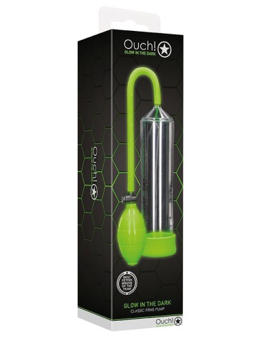 Pompe à pénis phosphorescente Glow Pump 20 x 5.5cm