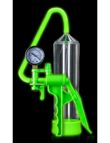 Pompe à pénis phosphorescente Glow Elite 20 x 5.5cm