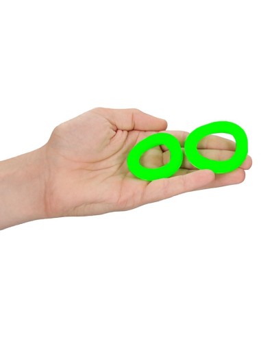 Lot de 2 Cockrings phosphorescents Glow Ring 33mm
