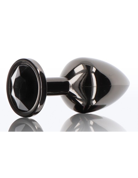Plug Bijou Anal Diamond Jewel L 8 x 4cm Noir