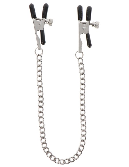 Pince-Tétons ajustables avec chaîne Clamps Taboom Argentées Pince-Tétons ajustables avec chaîne Clamps Taboom Argentées