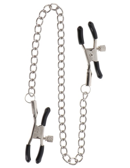 Pince-Tétons ajustables avec chaîne Clamps Taboom Argentées Pince-Tétons ajustables avec chaîne Clamps Taboom Argentées