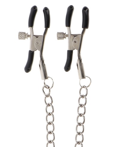 Pince-Tétons ajustables avec chaîne Clamps Taboom Argentées