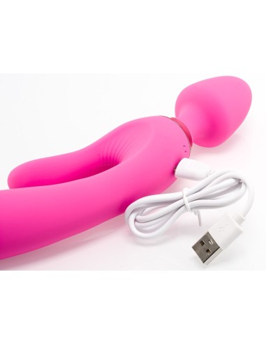 Vibro Wand Three Double 12.5 x 4cm Rose