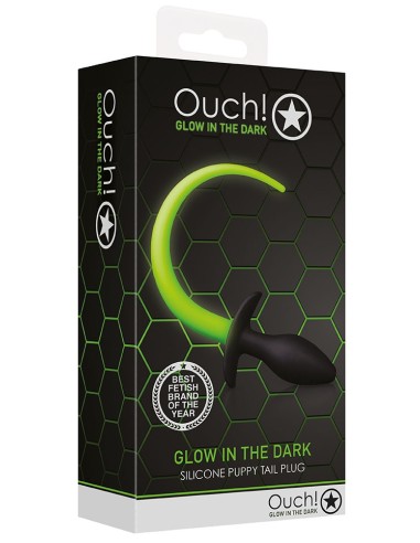 Plug Queue de chien phosphorescente Glow Tail 8 x 3.2cm