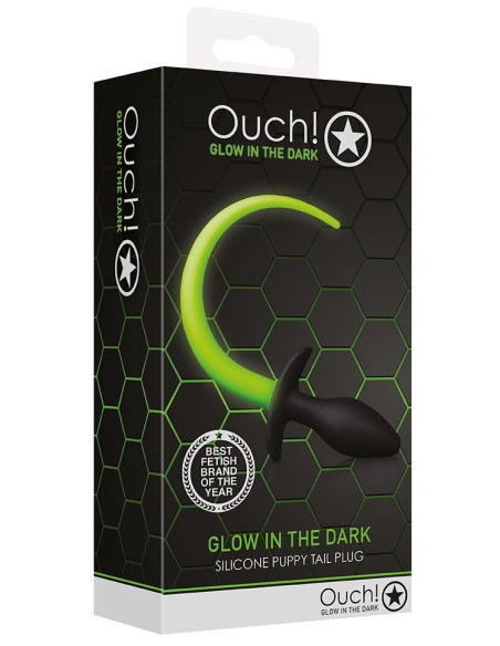 Plug Queue de chien phosphorescente Glow Tail 8 x 3.2cm Plug Queue de chien phosphorescente Glow Tail 8 x 3.2cm