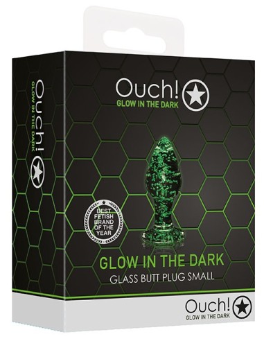 Plug en verre Phosphorescent Butt Glow S 6 x 2.7cm