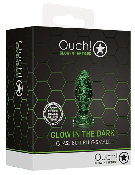 Plug en verre Phosphorescent Butt Glow S 6 x 2.7cm