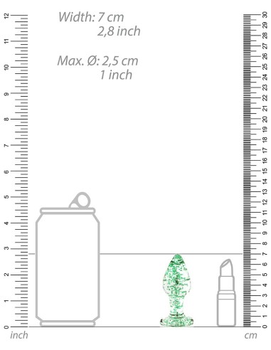 Plug en verre Phosphorescent Butt Glow S 6 x 2.7cm