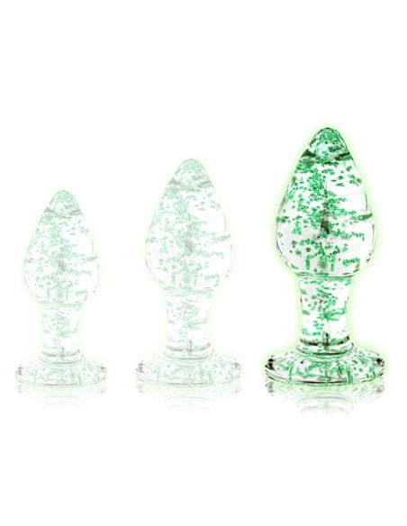 Plug en verre Phosphorescent Butt Glow L 8 x 4cm