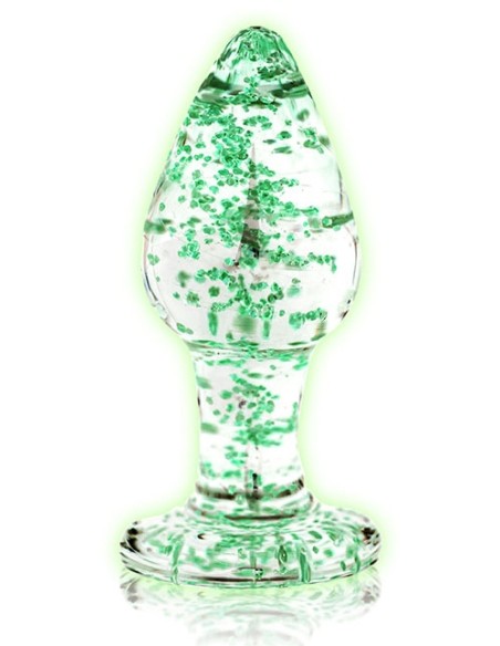 Plug en verre Phosphorescent Butt Glow L 8 x 4cm