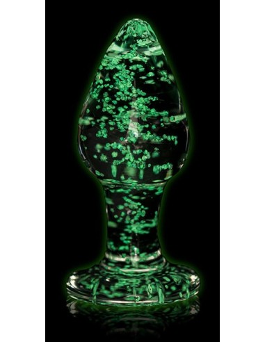 Plug en verre Phosphorescent Butt Glow L 8 x 4cm