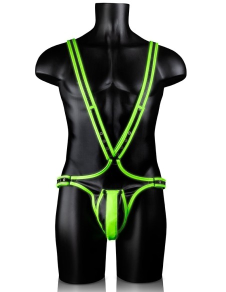 Singlet phosphorescent Body Glow Noir-Vert Néon Singlet phosphorescent Body Glow Noir-Vert Néon
