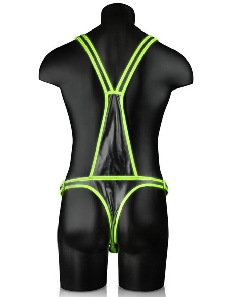Singlet phosphorescent Body Glow Noir-Vert Néon Singlet phosphorescent Body Glow Noir-Vert Néon