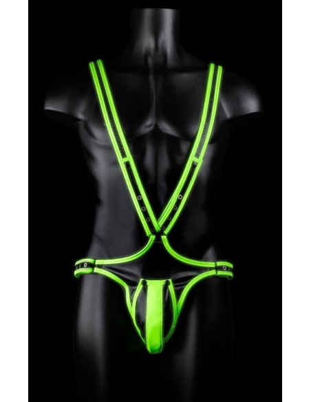 Singlet phosphorescent Body Glow Noir-Vert Néon Singlet phosphorescent Body Glow Noir-Vert Néon