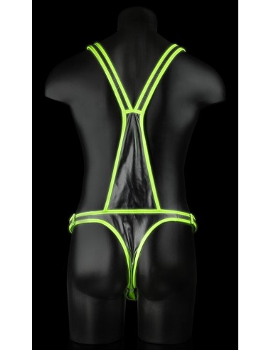 Singlet phosphorescent Body Glow Noir-Vert Néon