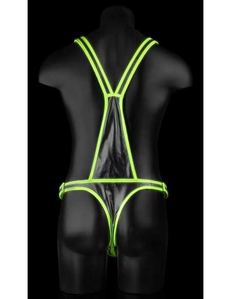 Singlet phosphorescent Body Glow Noir-Vert Néon Singlet phosphorescent Body Glow Noir-Vert Néon