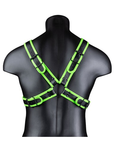 Harnais phosphorescent Cross Glow Noir-Vert Néon