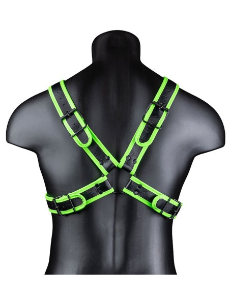 Harnais phosphorescent Cross Glow Noir-Vert Néon