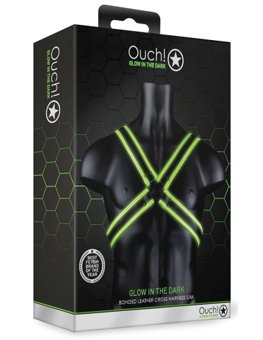 Harnais phosphorescent Cross Glow Noir-Vert Néon
