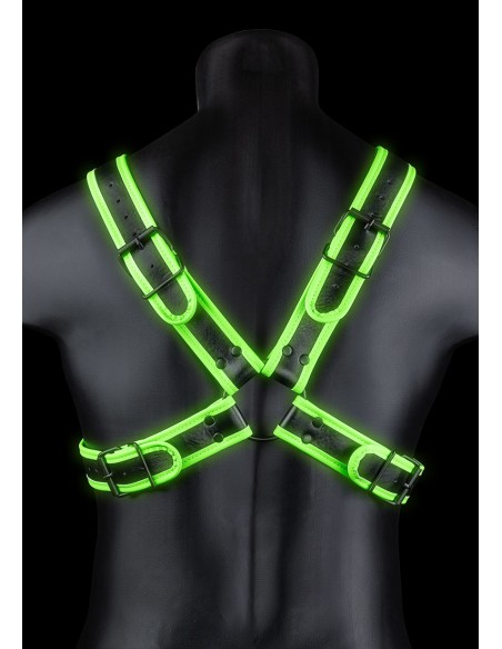 Harnais phosphorescent Cross Glow Noir-Vert Néon