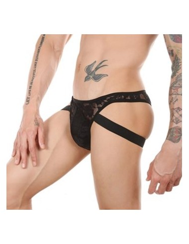 Jock string Dentelle Lowstic Noir