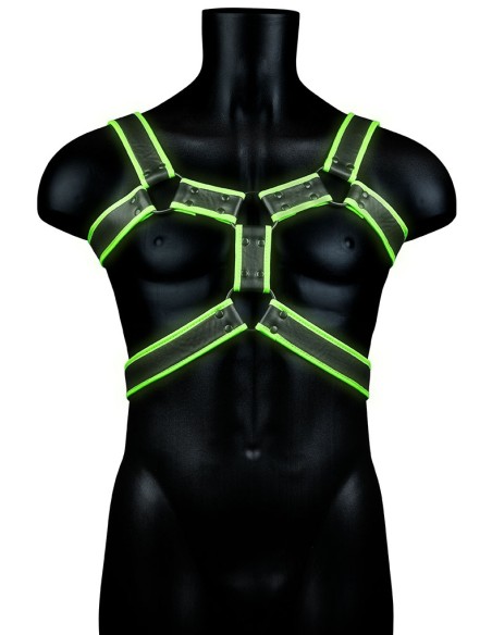 Harnais phosphorescent Glow Body Noir Harnais phosphorescent Glow Body Noir
