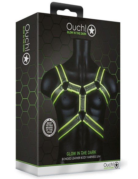 Harnais phosphorescent Glow Body Noir Harnais phosphorescent Glow Body Noir