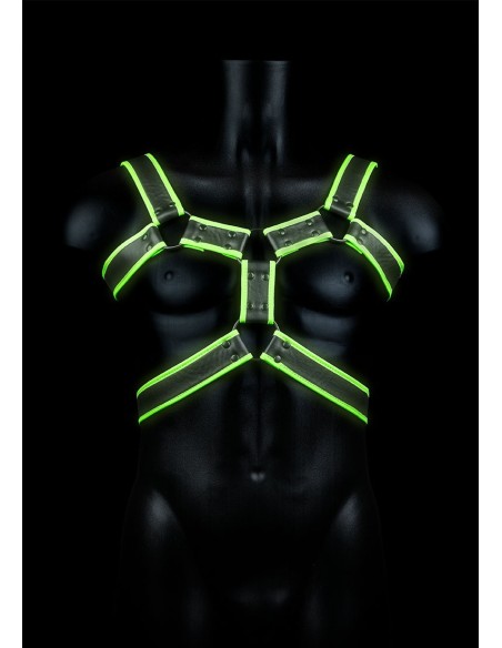 Harnais phosphorescent Glow Body Noir Harnais phosphorescent Glow Body Noir