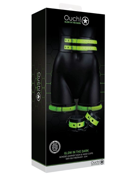 Kit SM Ceinture et Menottes phosphorescentes Glow Restraint Kit SM Ceinture et Menottes phosphorescentes Glow Restraint